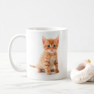 Cute Orange Kitten Kaffemugg