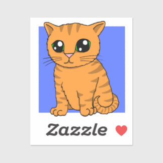 Cute Orange Kitten Sticker Klistermärken