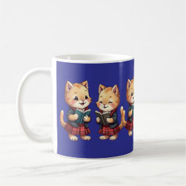 Cute Orange Kitties Reading Burns Night Poetry Kaffemugg