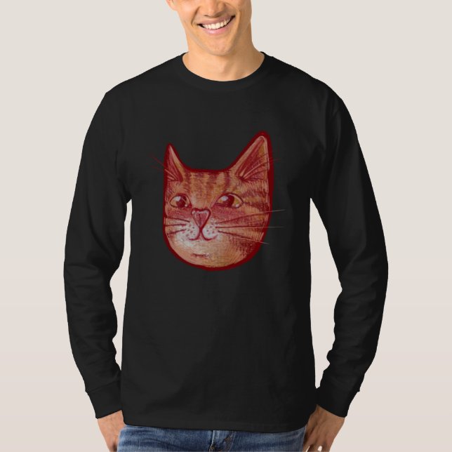 Cute orange kitty cat t shirt (Framsida)