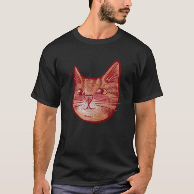 Cute orange kitty cat t shirt (Framsida)