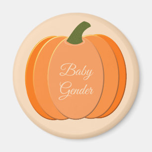 Cute Orange Kön Neutral Pumpkin-Anpassningsbar Magnet