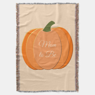 Cute Orange Kön Neutral Pumpkin Mamma ska Filt