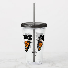 Cute Orange Monarch Butterfly Take Away Mugg