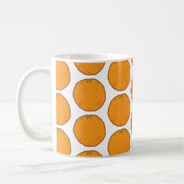 Cute Orange Mönster Kaffemugg