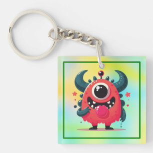 Cute Orange Monster Tecknad-67423