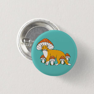 Cute Orange Mushroom Cat Knapp