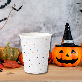 Cute Orange och Black Star Mönster Halloween