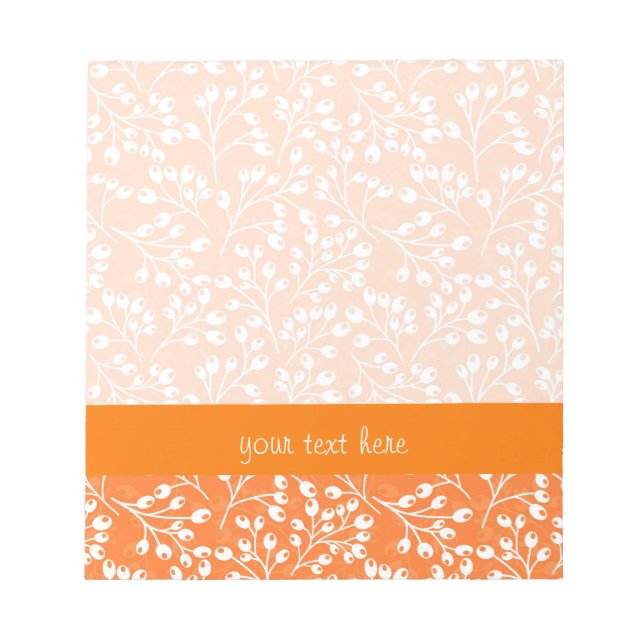 Cute orange och vita höstbär anteckningsblock (Framsida)