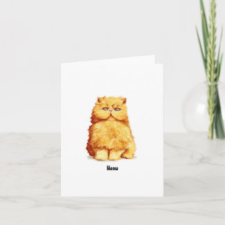Cute Orange Persian Cat Kort