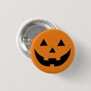 Cute orange pumkin Jack o lantern Halloween Knapp