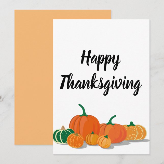 Cute Orange Pumpkin Spice Inbjudningar (Fram/baksida)