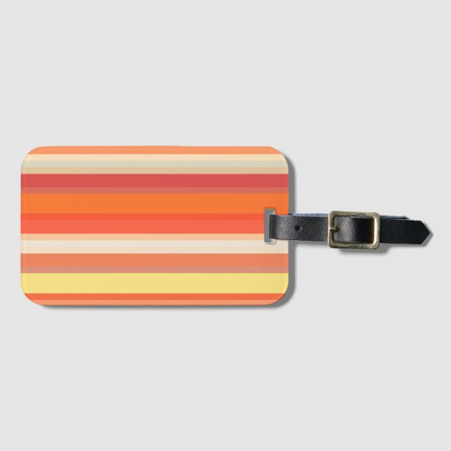 Cute orange Red rand Bagagebricka (Framsida horisontal)