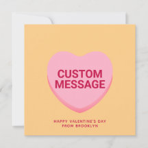 Cute orange-rosa-konversationskort för anpassnings