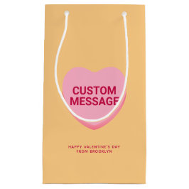 Cute orange rosa-meddelandekonversationshjärta för