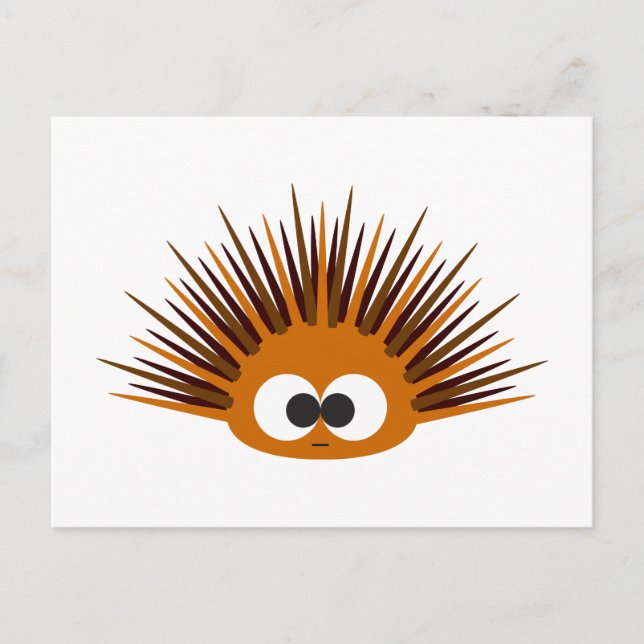 Cute Orange Sea Urchin Vykort (Framsida)