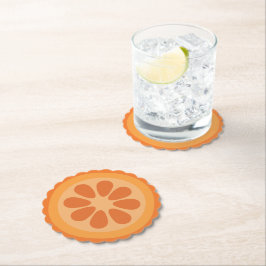 Cute Orange Segment Underlägg Papper