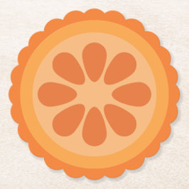 Cute Orange Segment Underlägg Papper