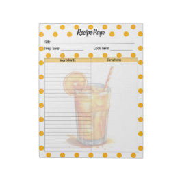 Cute Orange Sherbet Recipe Anteckningsblock