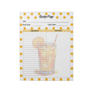 Cute Orange Sherbet Recipe Anteckningsblock