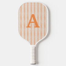 Cute Orange Stripe Pickleball Paddle