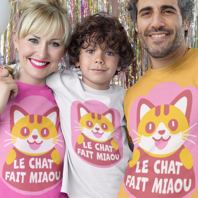 Cute Orange Tabby katt Kitten Speaks Fransk T Shirt (Skapare uppladdad)