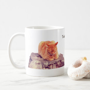 Cute Orange Tabby katt Personlig Kaffemugg