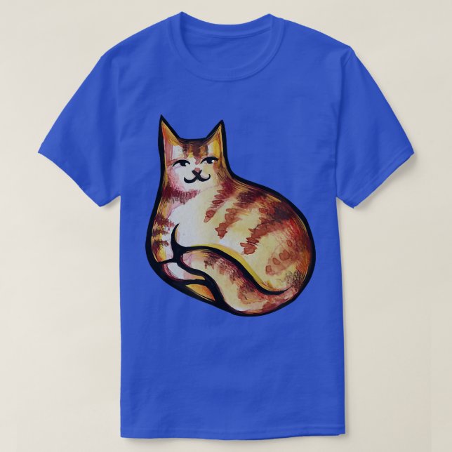 Cute Orange Tabby Kattunge Art Roligt cat mamma  T Shirt (Design framsida)