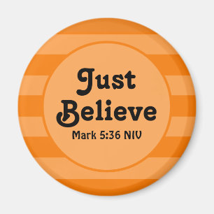 Cute Orange Tro Bible Verse Hope and Faith Magnet