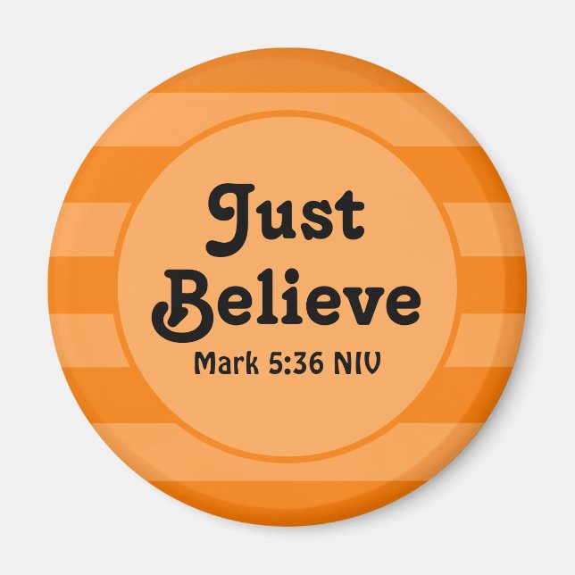 Cute Orange Tro Bible Verse Hope and Faith Magnet (Framsidan)