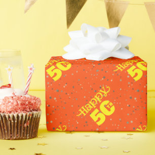 CUTE-ORANGENS födelsedag Presentpapper