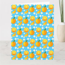 Cute oranges and White Flowers Kort