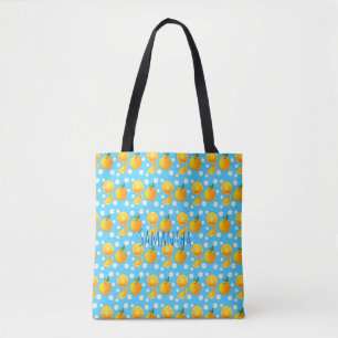 Cute oranges and White Flowers Tygkasse