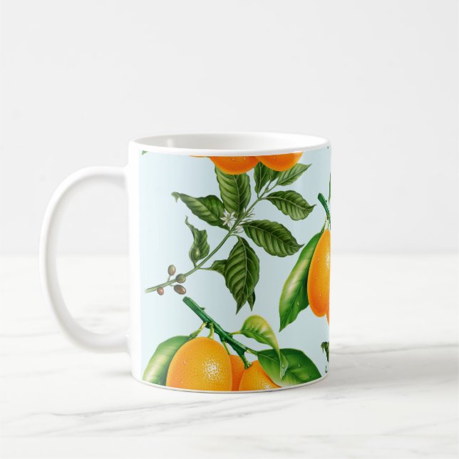 Cute Oranges-kaffe Mugg (Vänster)