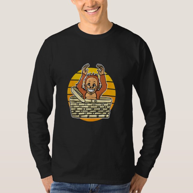 Cute Orangutan Pajamas T Shirt (Framsida)