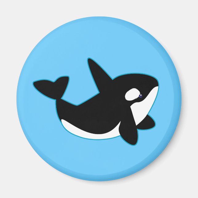 Cute Orca (Killer Whale) Magnet (Framsidan)