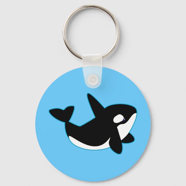 Cute Orca (Killer Whale) Nyckelring (Framsida)