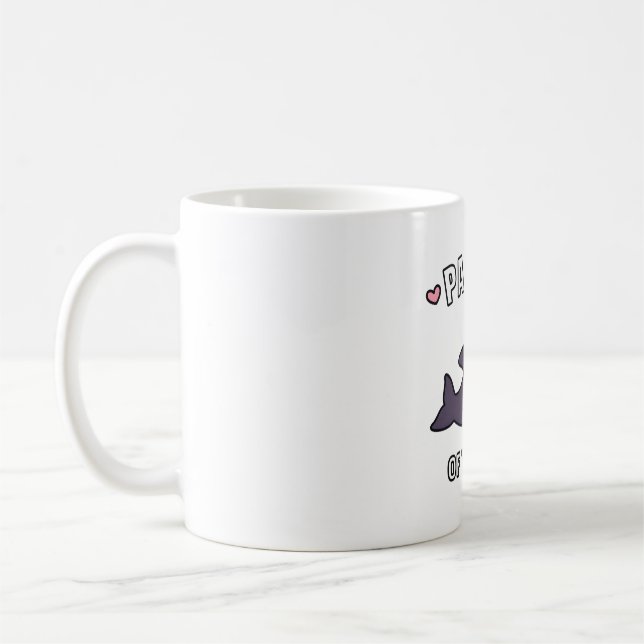 Cute Orca Pandas of Sea Doodle Funny Kaffemugg (Vänster)