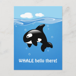 Cute Orca WHALE-Hejen där Vykort