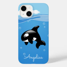 Cute Orca Whale i Ocean med eget namn