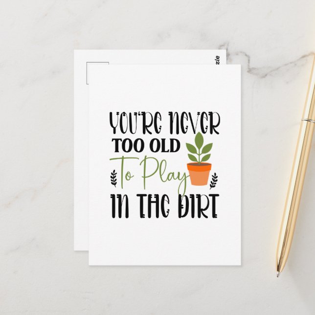 Cute  ord art jord vykort (Fram/Back In Situ)