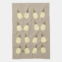 Cute Organic Linen Se Monogrammed anas Kökshandduk