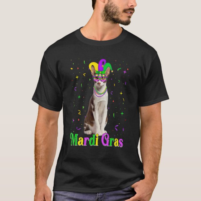 Cute Oriental Cat Funny Animals Älskare Mardi Gras T Shirt (Framsida)