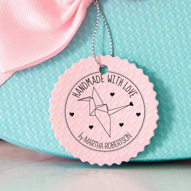 Cute Origami-Anpassningsbar handgjord med kärlek. Stämpel (Skapare uppladdad)