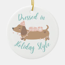 Cute ornament med Wiener-Hund