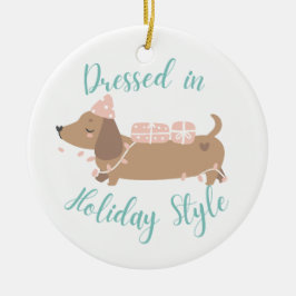 Cute ornament med Wiener-Hund