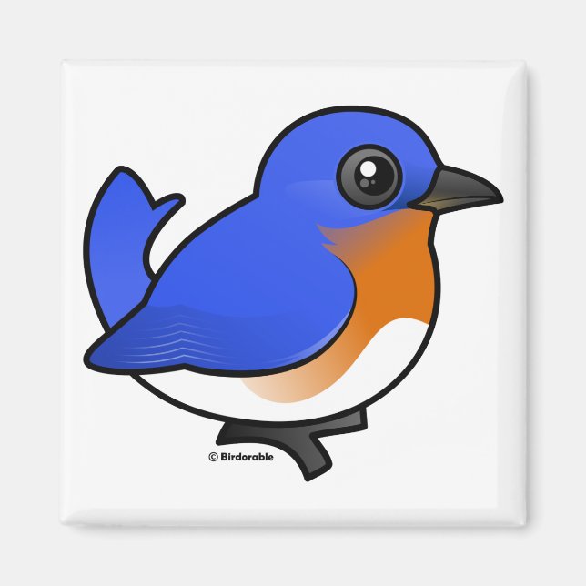 Cute Östra Bluebird Magnet (Framsidan)