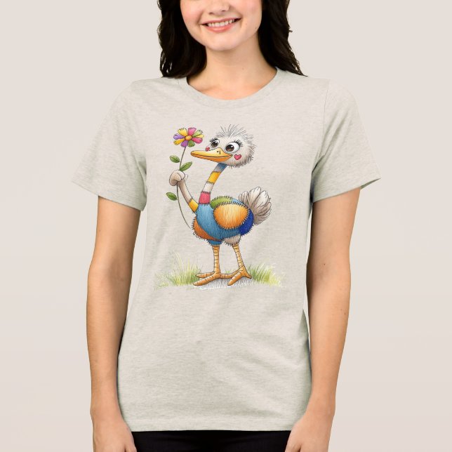 Cute Ostrich T Shirt (Framsida)