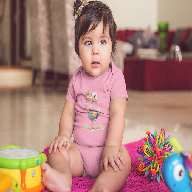 Cute Ostrich T Shirt (Cute Ostrich Baby Bodysuit)