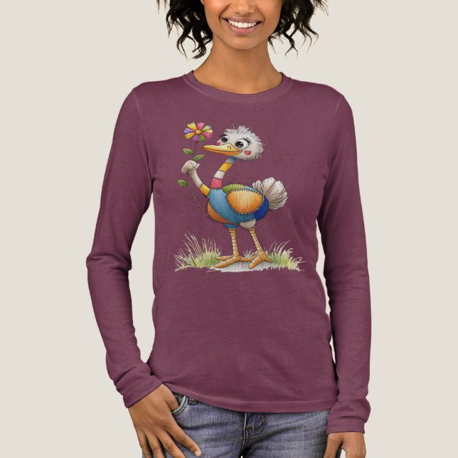 Cute Ostrich T Shirt (Framsida)